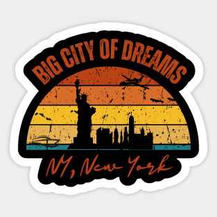 NY, City of Dreams Sticker